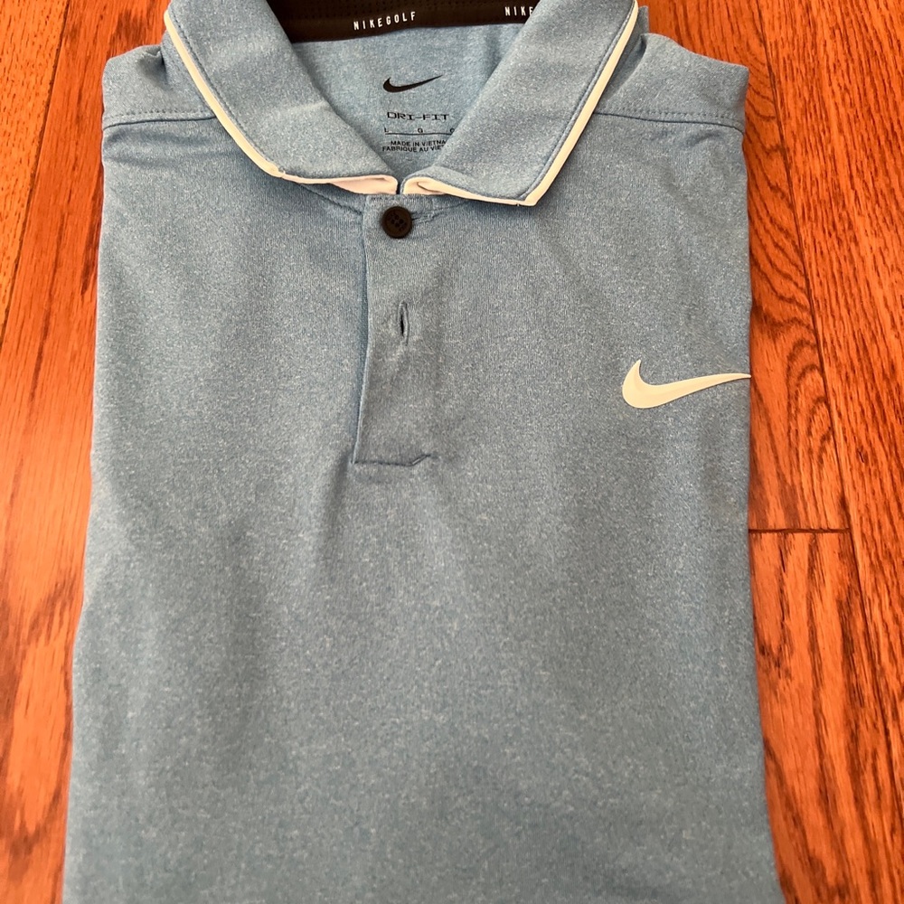 Men’s Nike Golf Polo. Dri-Fit. Blue. Size: Large
